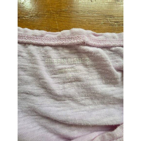 Eileen Fisher Hemp Organic Cotton Twist Scoop Neck Shell Top Pink S/P A001076 - Picture 5 of 9